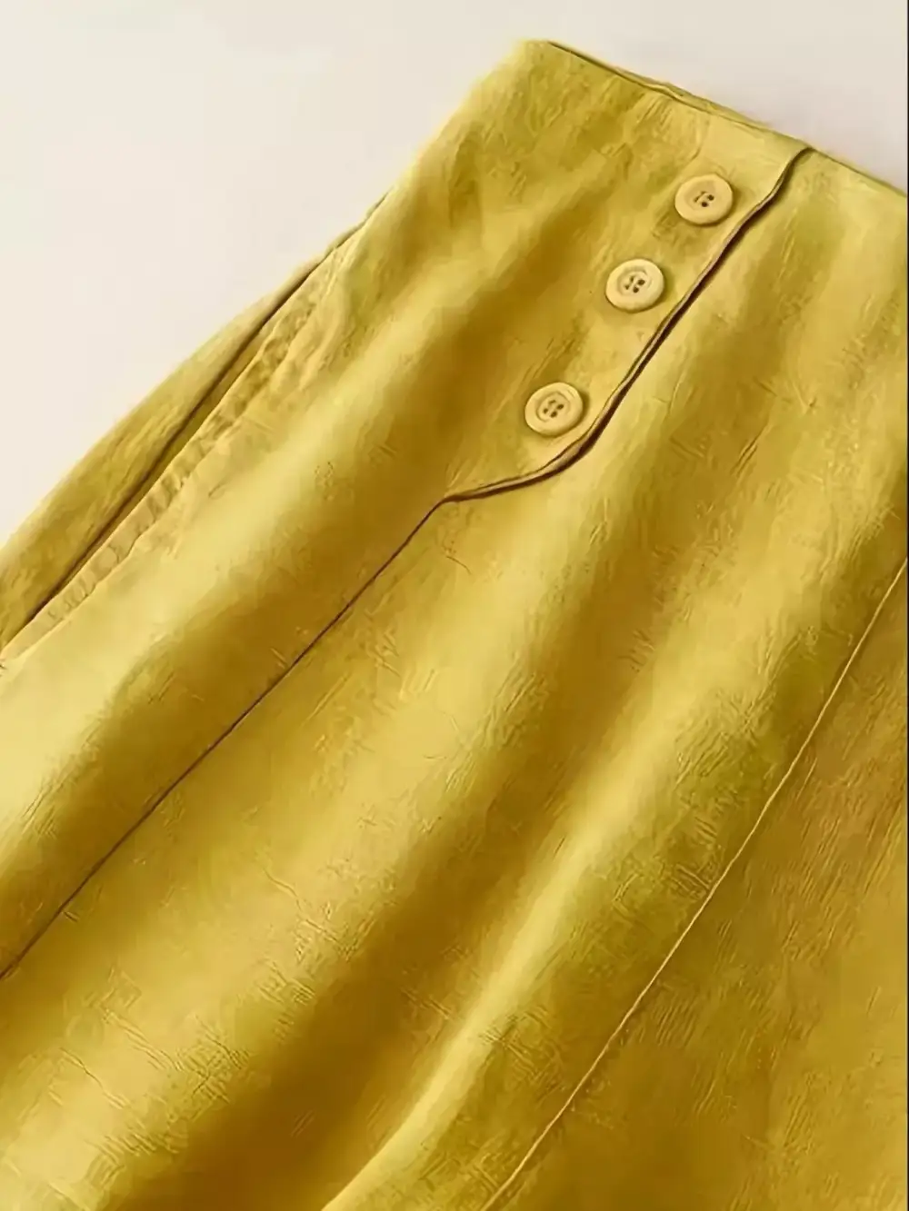 Wide Leg Button Decorated Pants