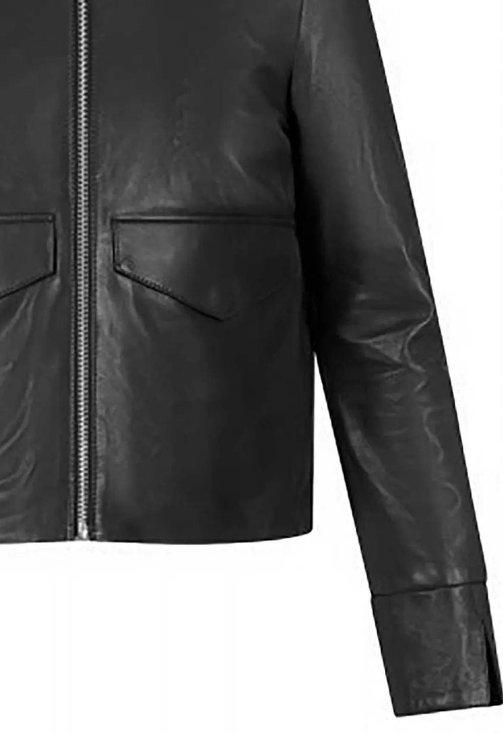 Classic Style Short Leather Jacket