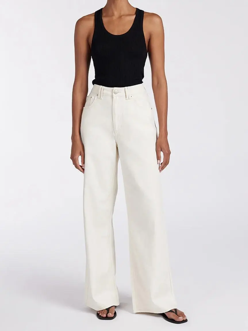 CREAM SLOUCHY JEAN