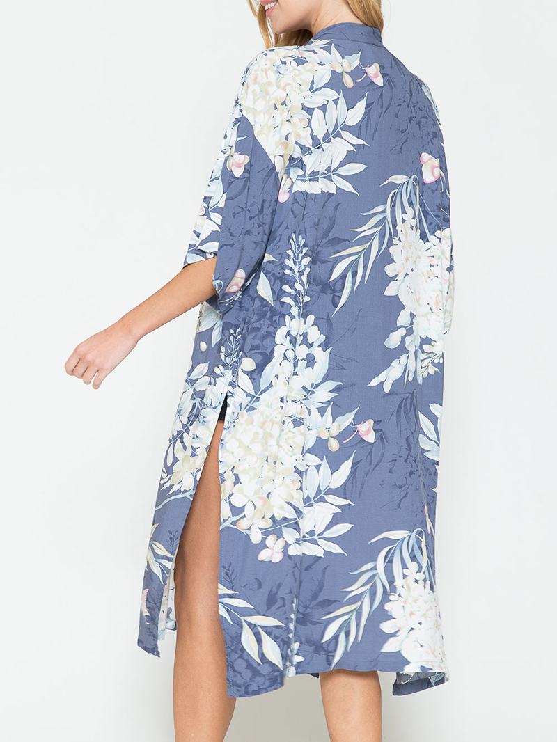 Botanical Print Split Cover Up