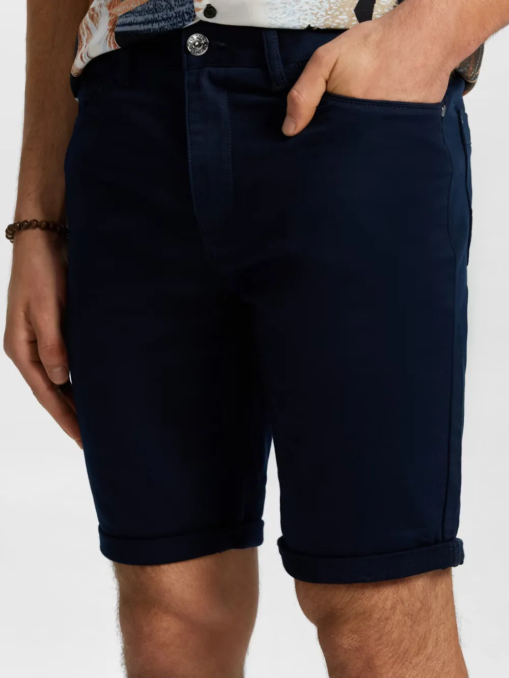 Petrol Casual Style Denim Short