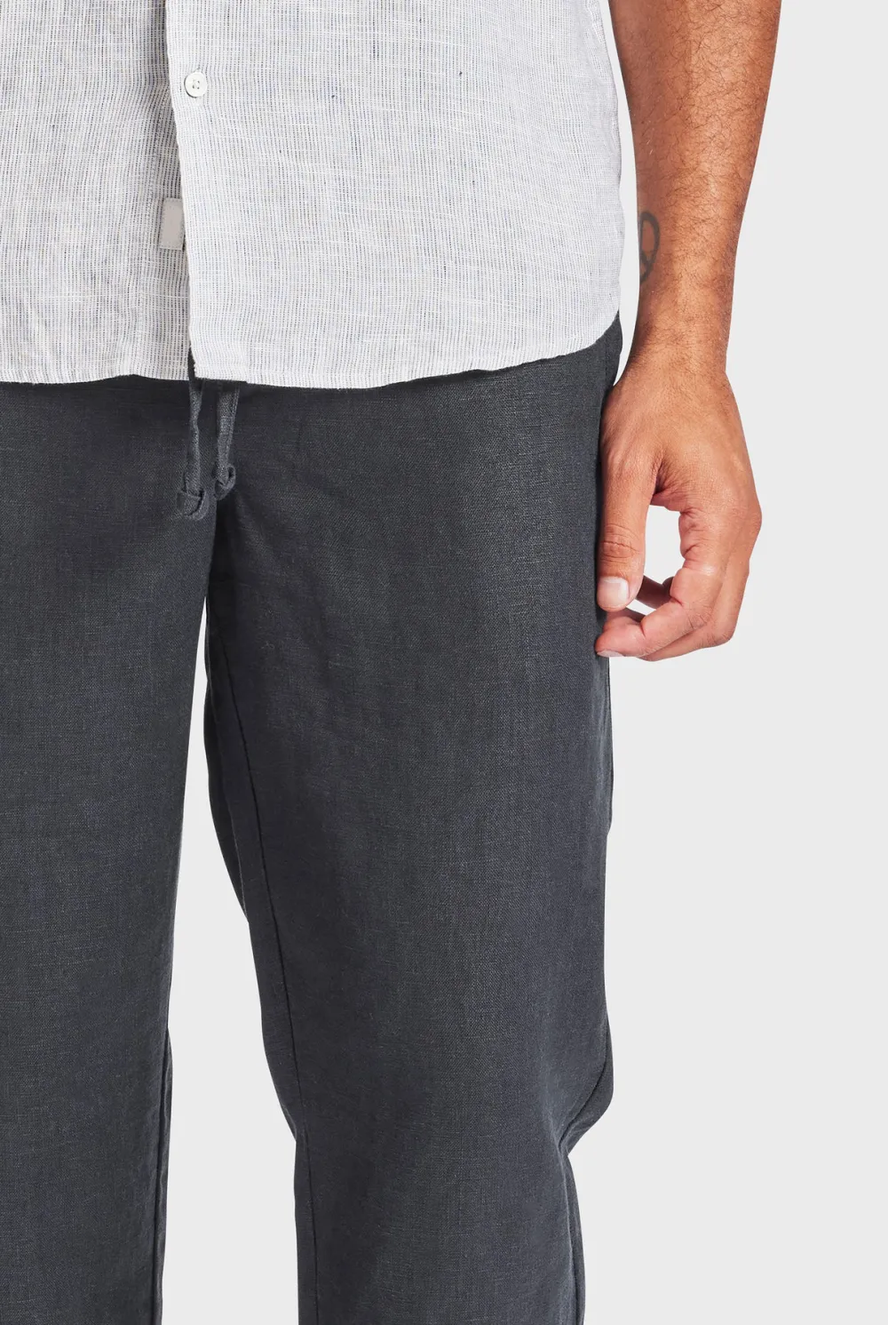 Riviera Linen Pant-black