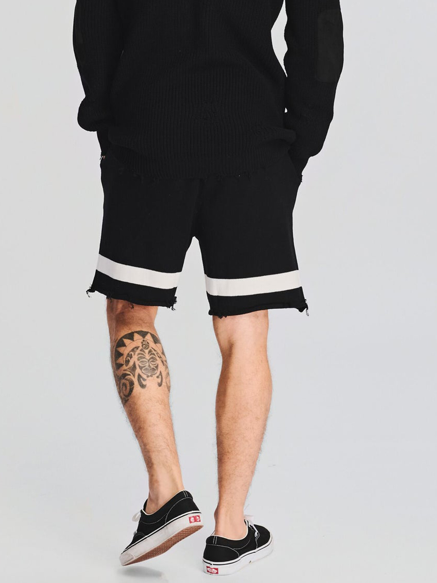 RELAXED OPEN STITCH TIPPED KNITTED SHORTS