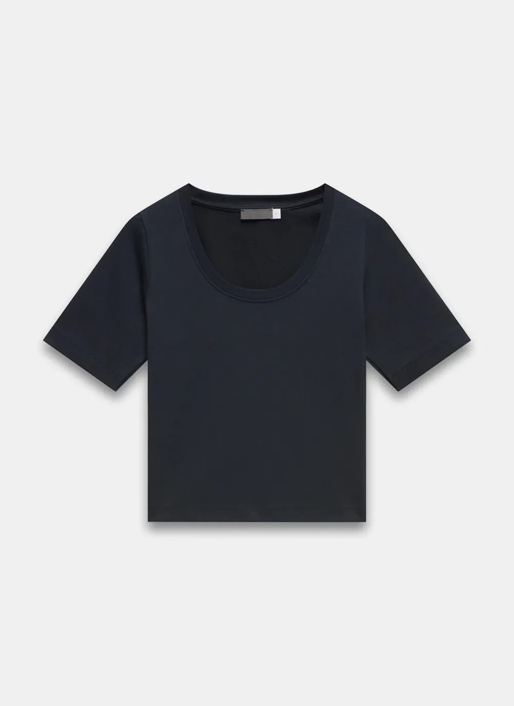 Casual Style Cotton Scoop Neck T-Shirt