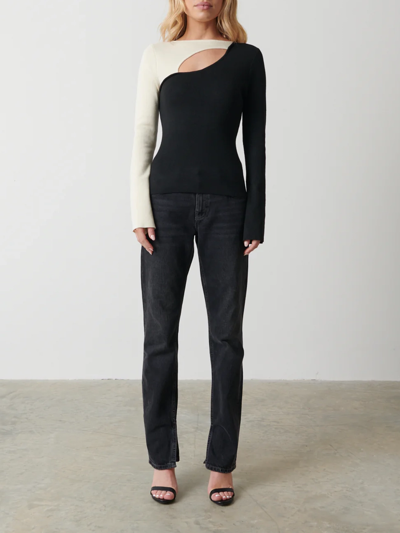 Contrast Knit Top