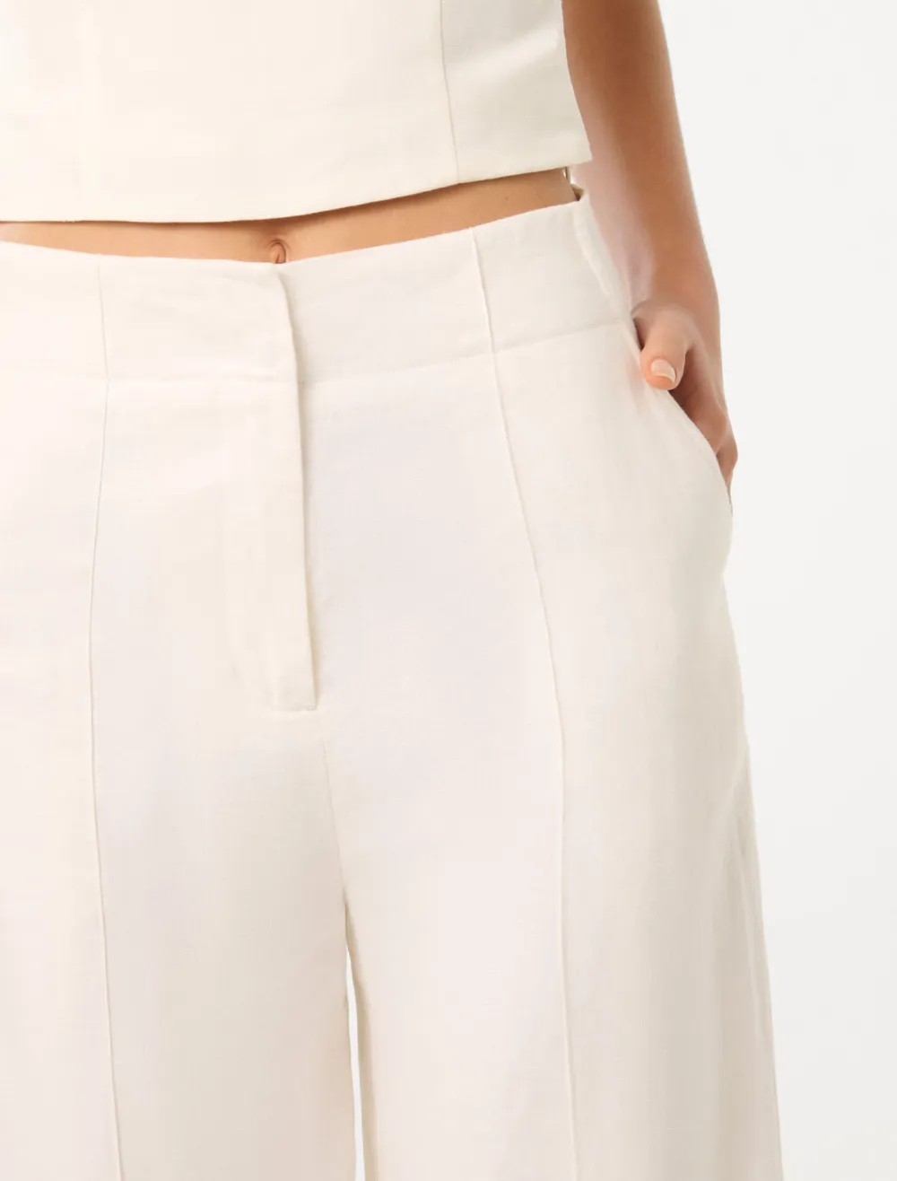 Linen Wide-Leg Pants
