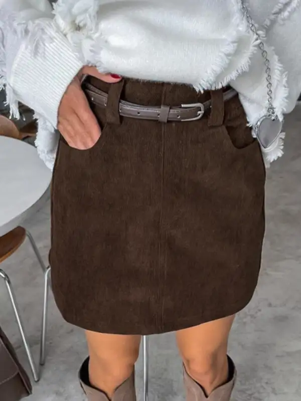 Vintage Corduroy Mini Skirt
