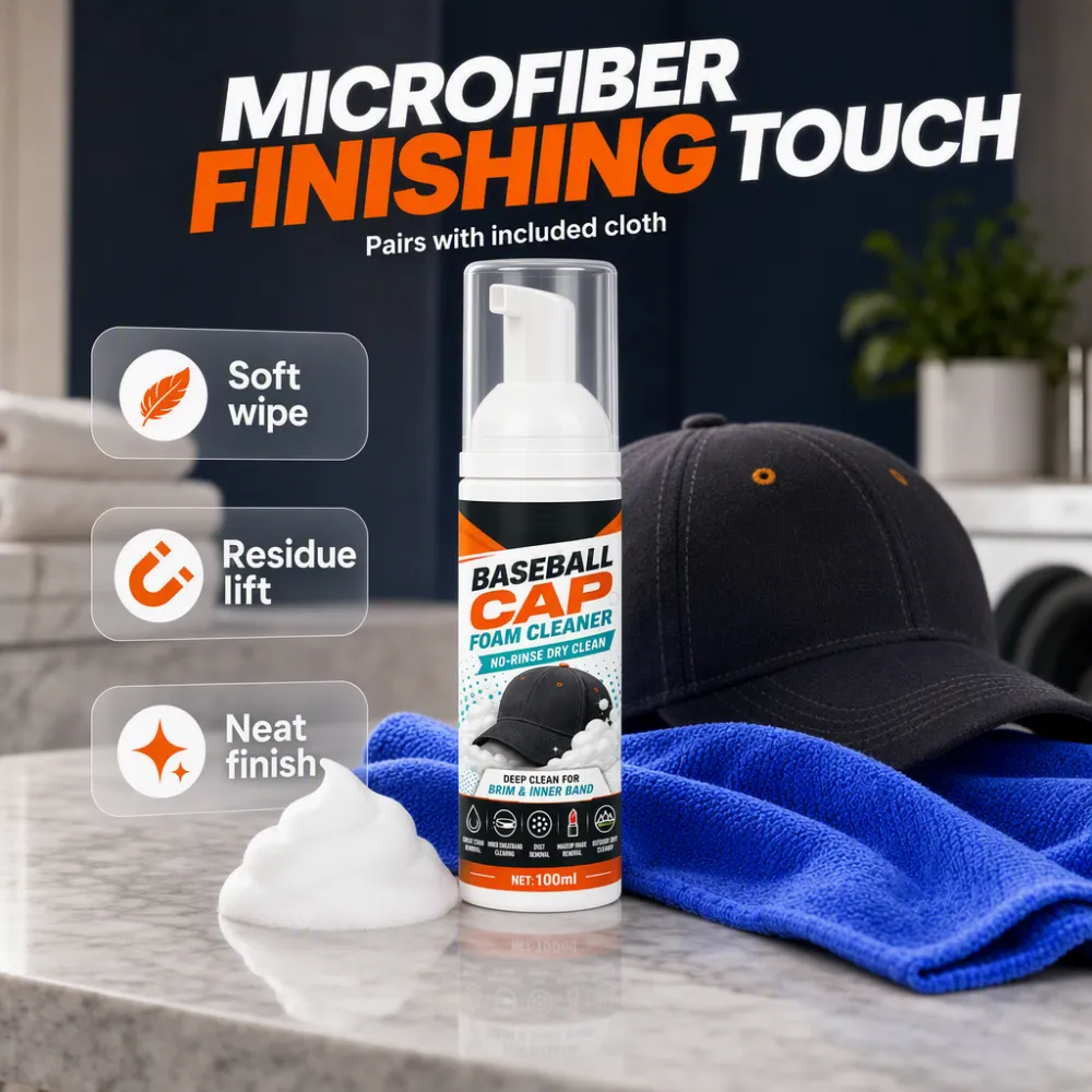 No-Rinse Baseball Cap Foam Cleaner