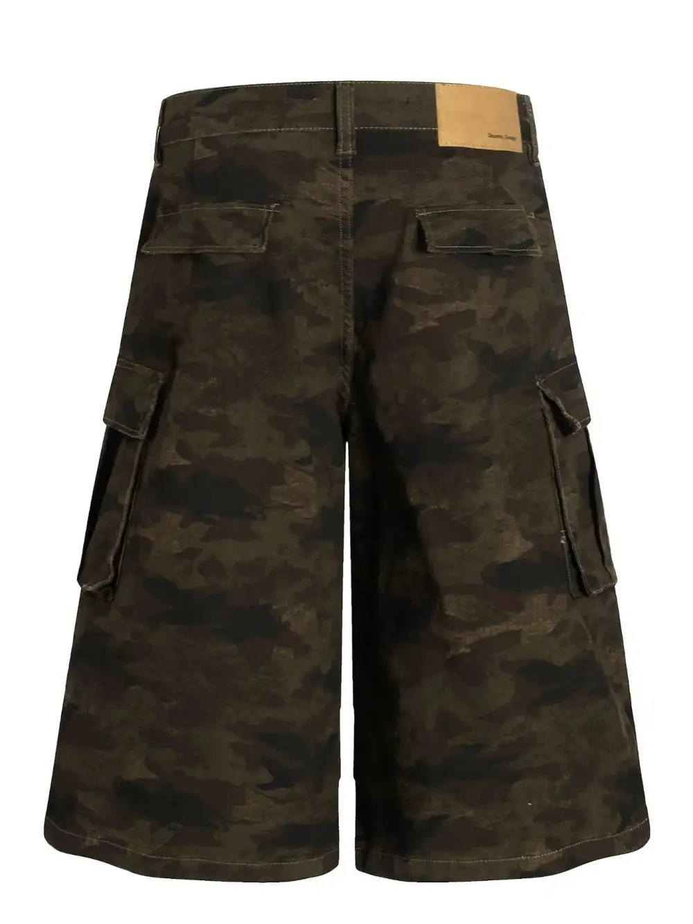 Wide Leg Utility Cotton Blend Casual Shorts