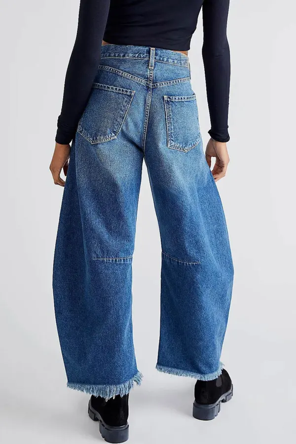 Cropped Straight Denim Pants