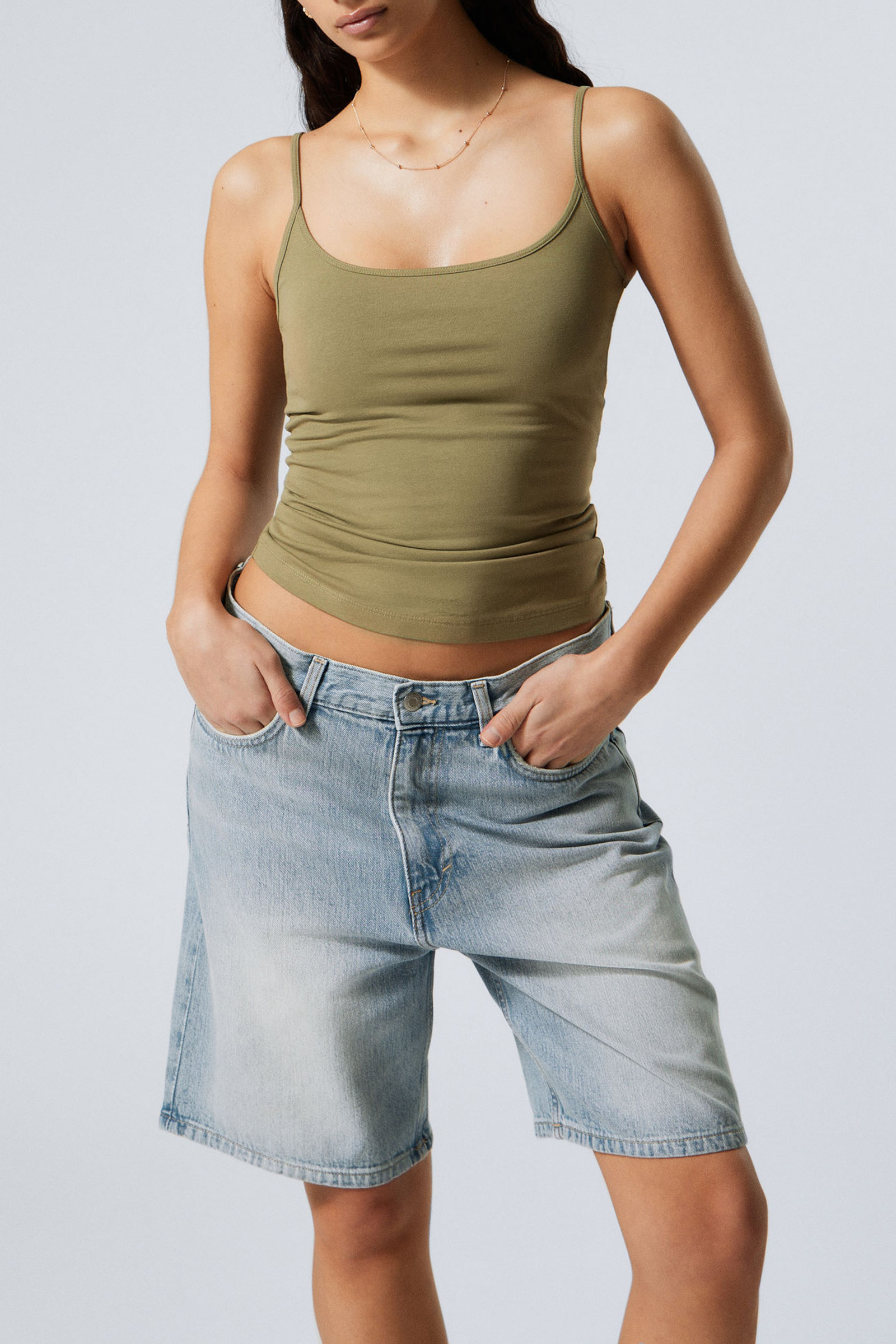 Scoop Neck Spaghetti Strap Cami