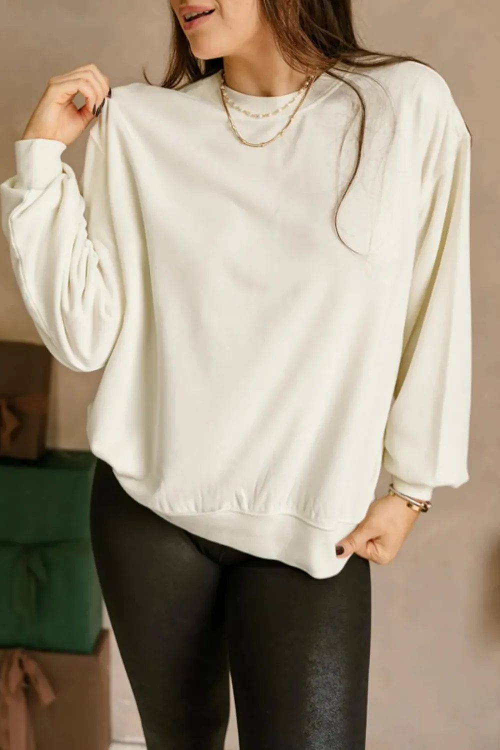 Casual Round Neck Sweatshirt