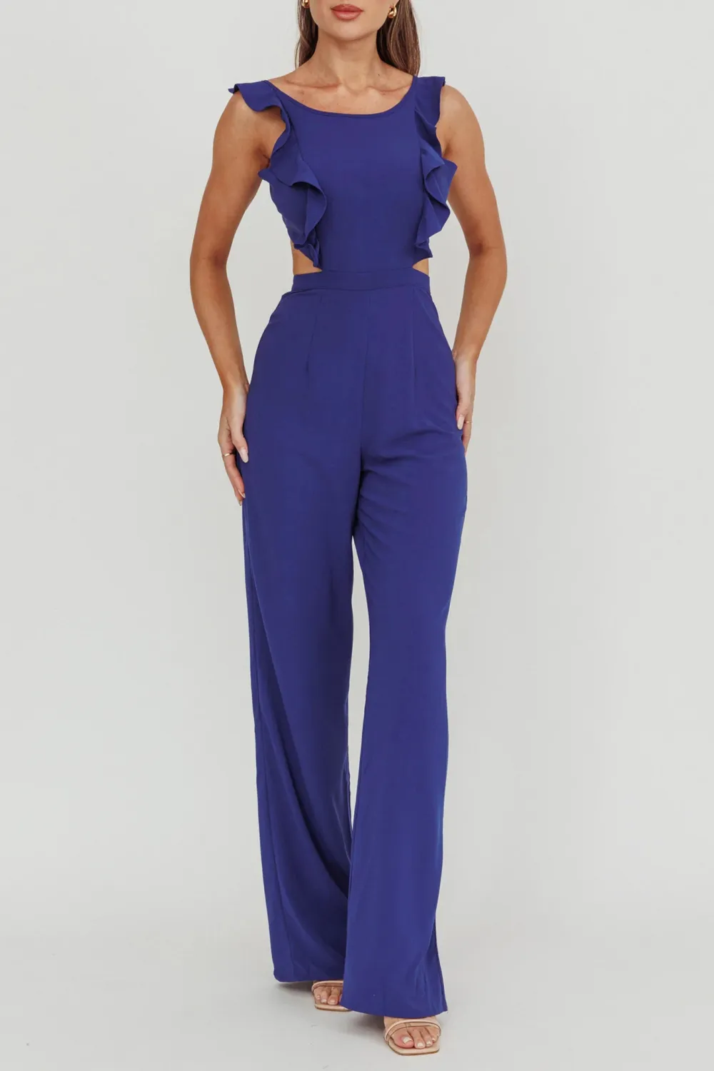 Elegant And Sophisticated Ruffled Round Neck Bodysuit