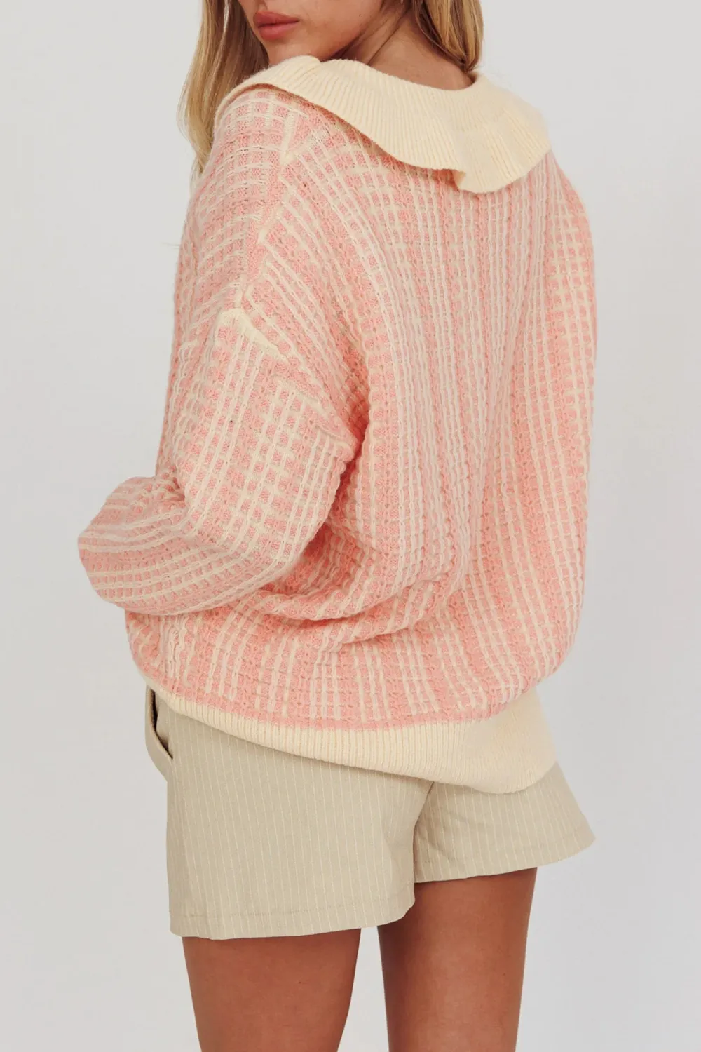 Fashionable Luxury Lapel Plaid Top
