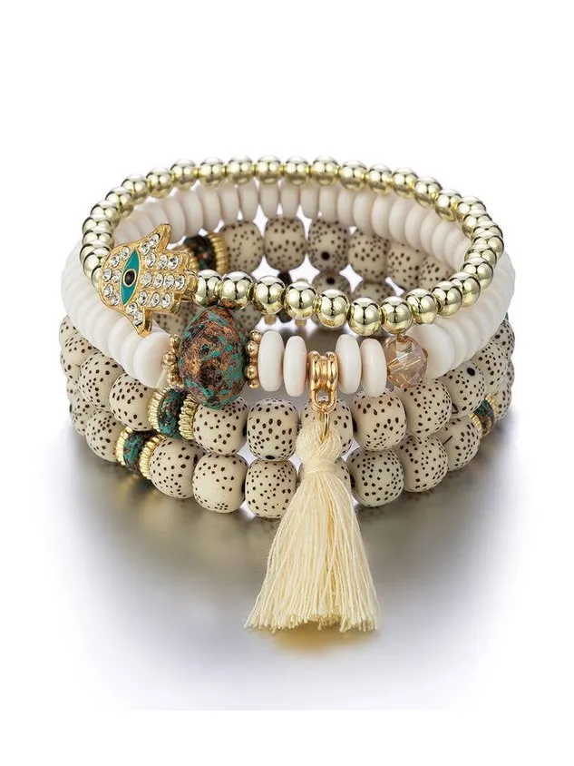 Turquoise Beaded Multilayer Bracelet Casual Vacation Ethnic Women's Jewelry