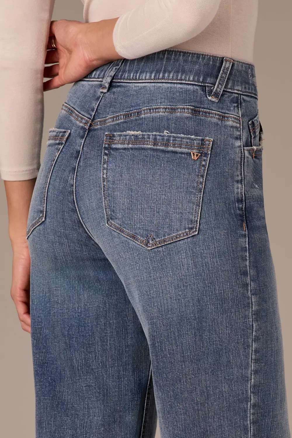 Clean Look Petite High Rise Wide Leg Jeans