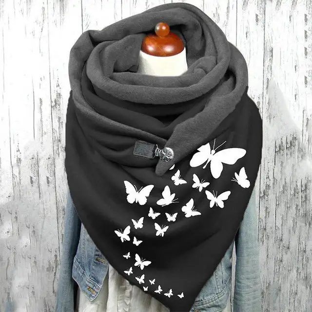Butterfly Accent Soft Scarf