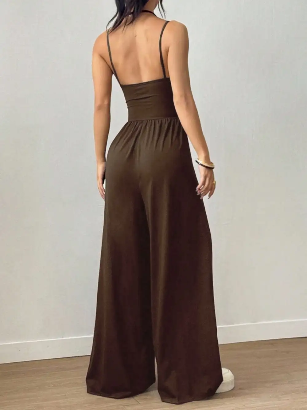 Sleeveless Casual Wide Leg Jumpsuit