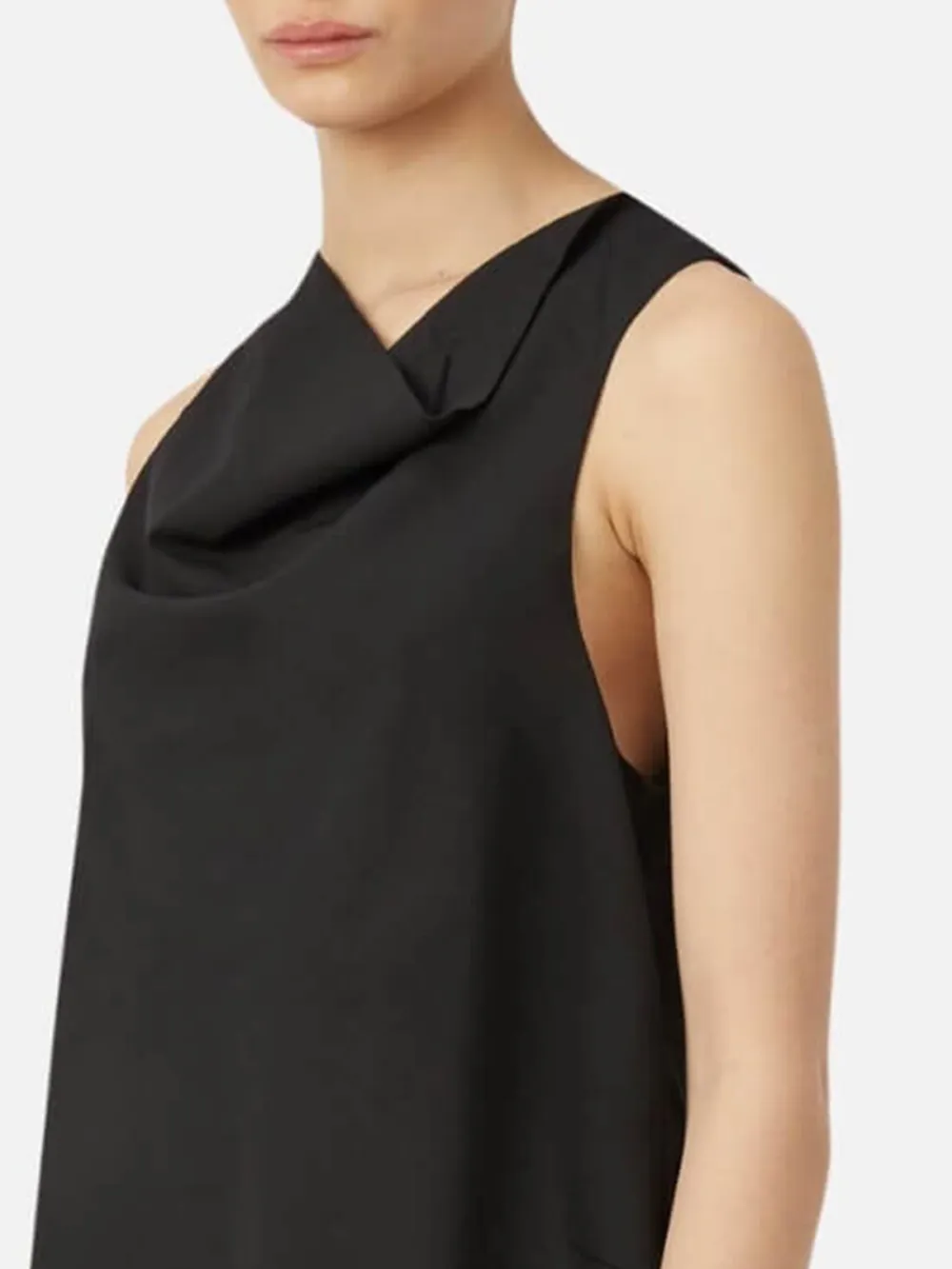 Plain Cowl Neck Tank Top