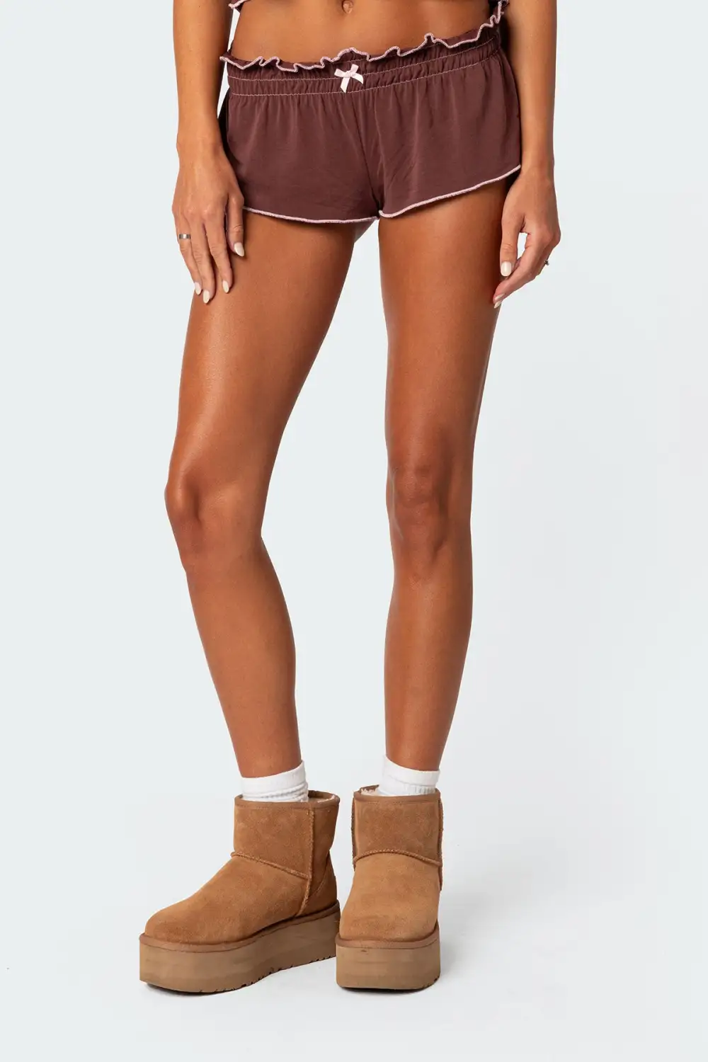 Ruffles Gathered Waist Shorts