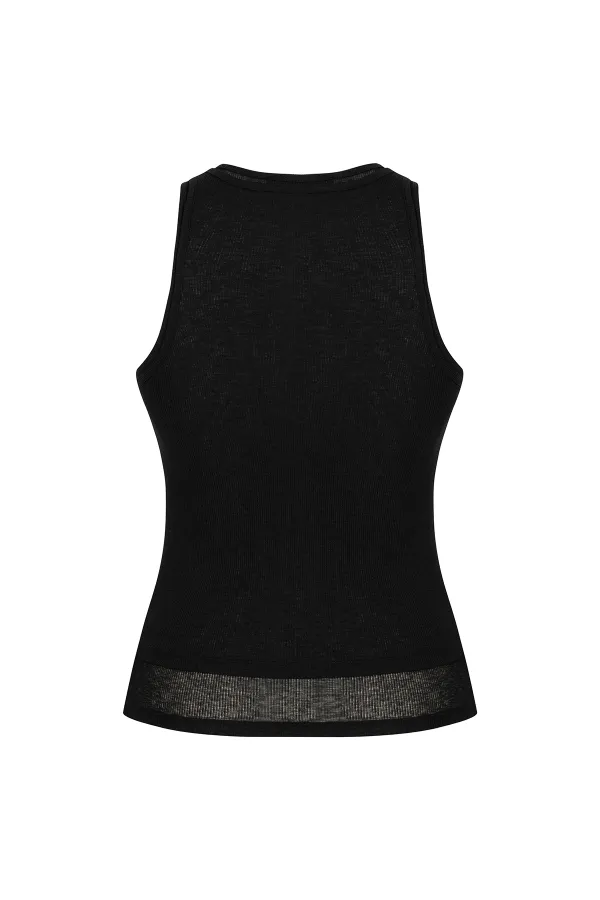 Sleeveless Top-Black