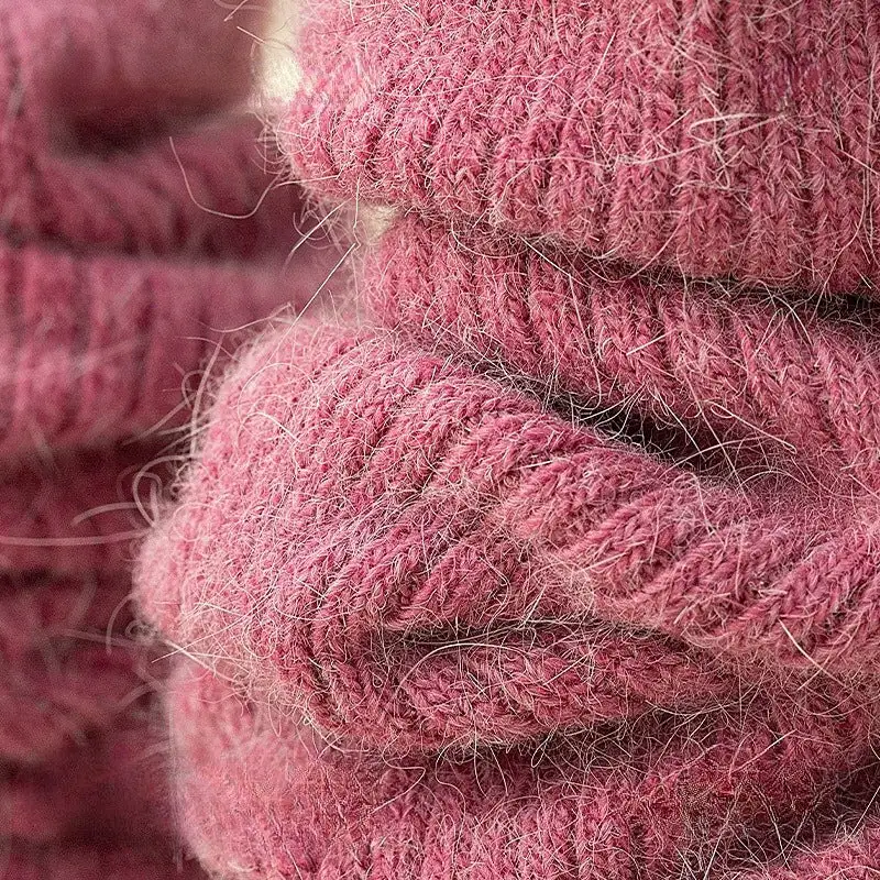 Cozy Heathered Wool Blend Crew Socks