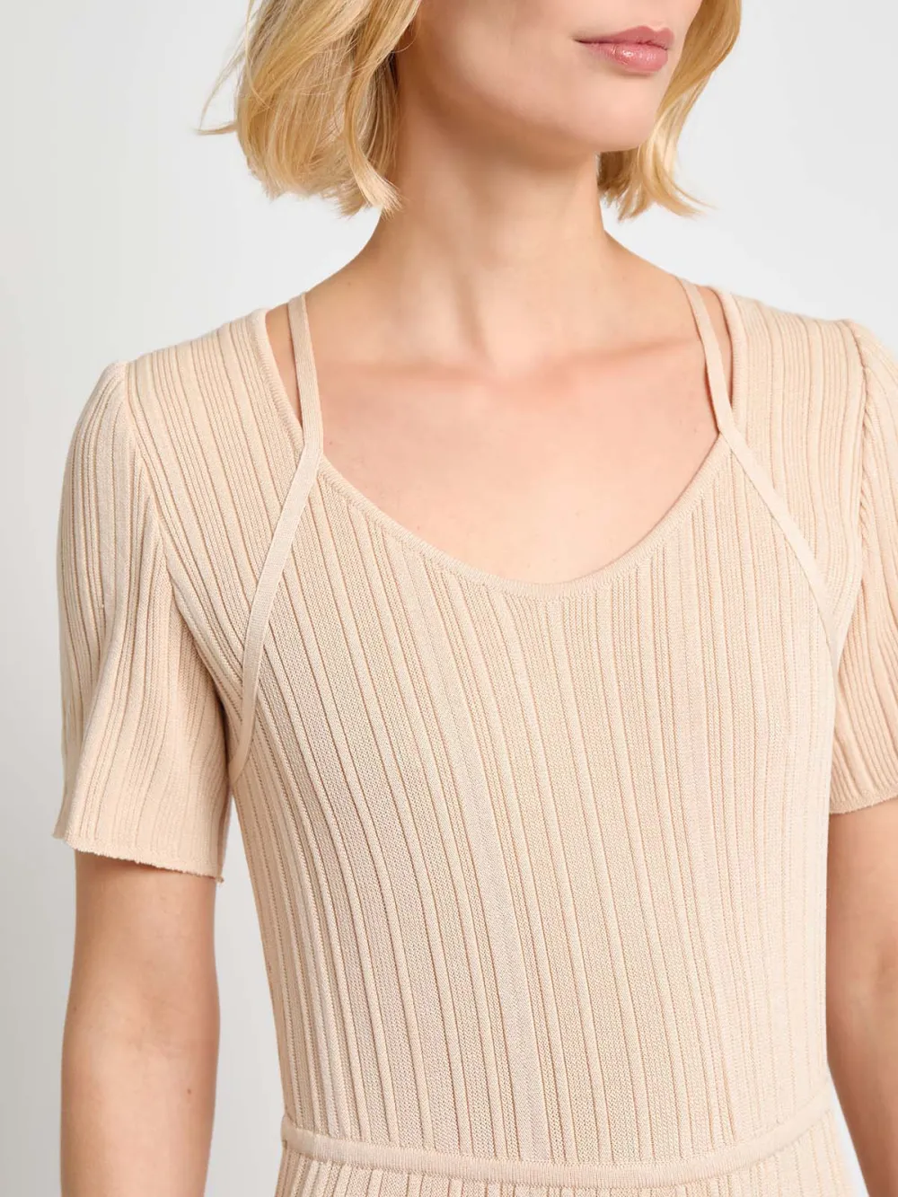 Ribbed Large Skirt Dress