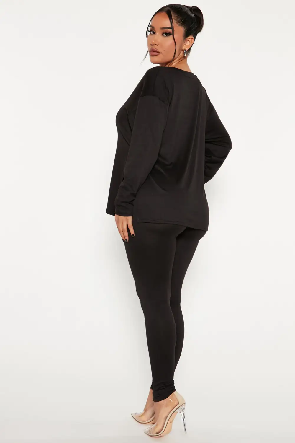 Lets Chill Together Legging Set - Black