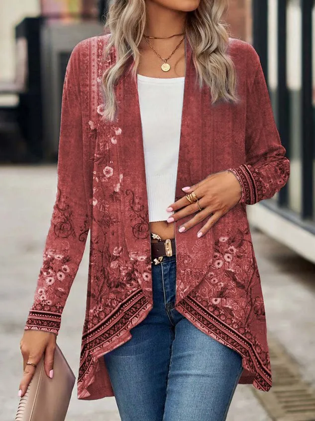 Long Sleeve Ethnic Regular Loose Kimono For Women 2023