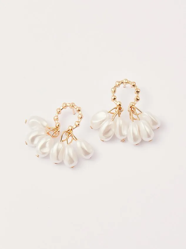 Urban Casual Pearl Tassel Earrings Daily Women Jewelry