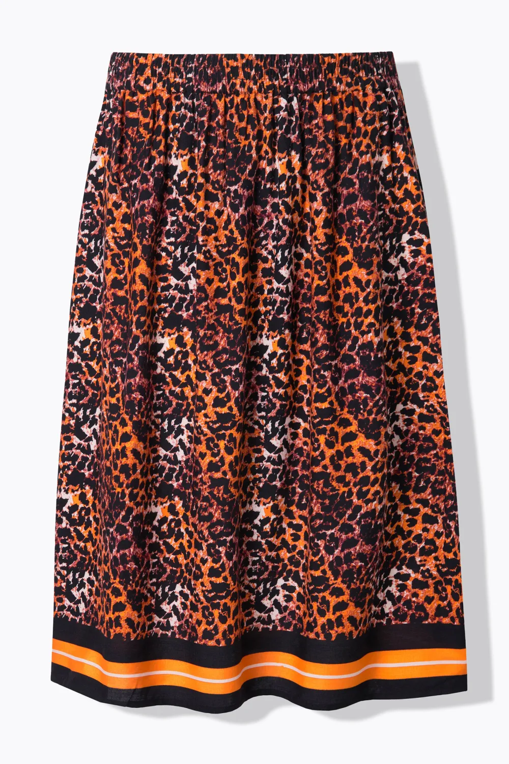 Contrast A-Line Midi Skirt