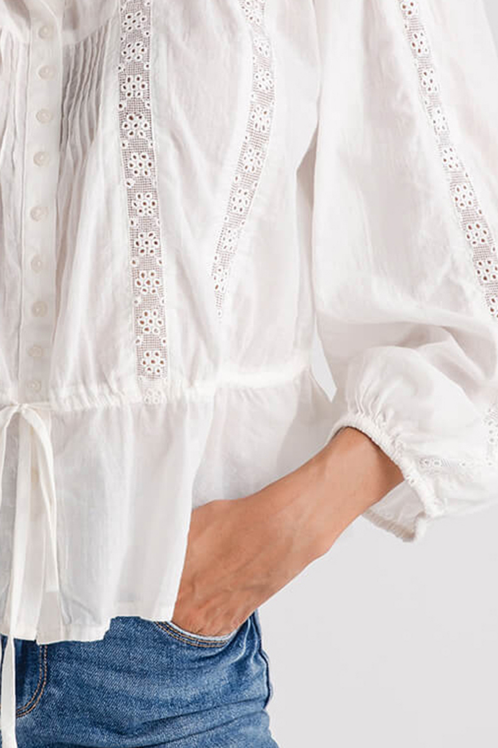 Free People Best of Me Blouse - optic white