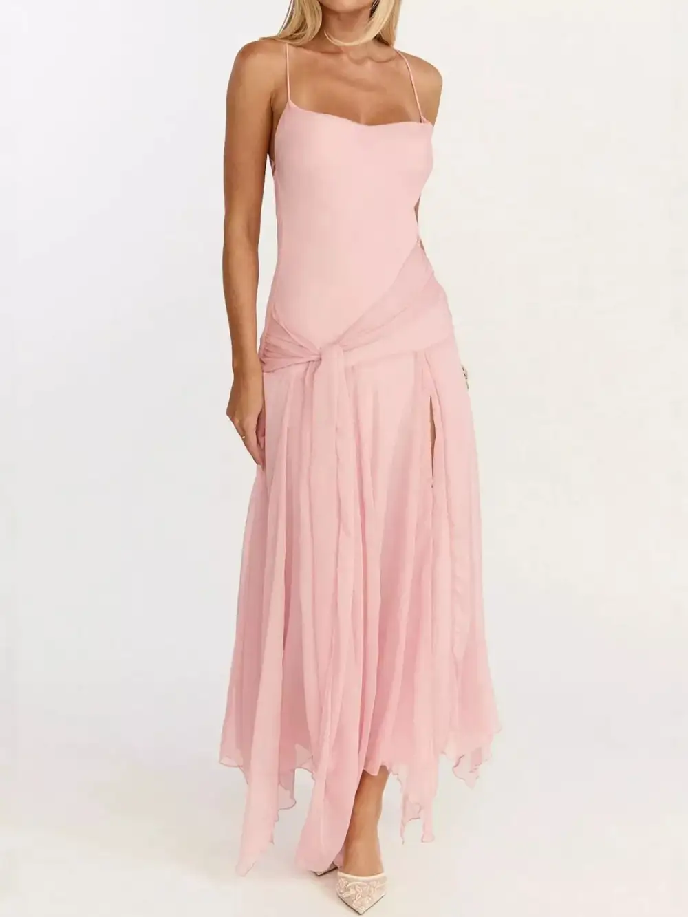 Slit Spaghetti Strap Dress