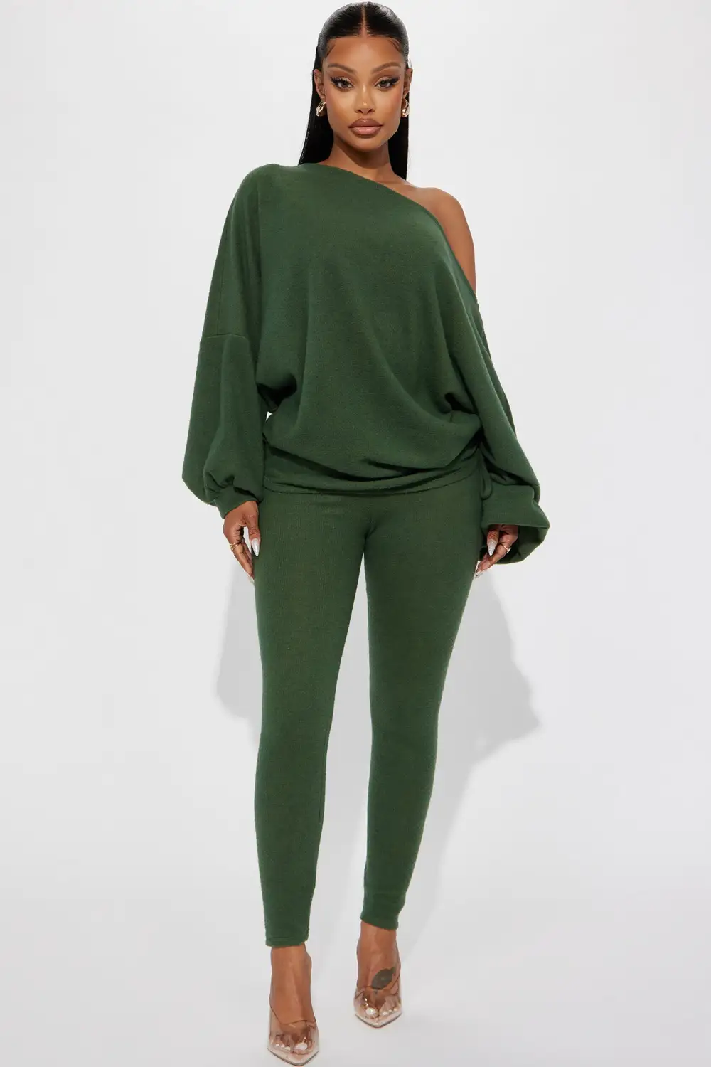 Comfy Mood Legging Set - Olive