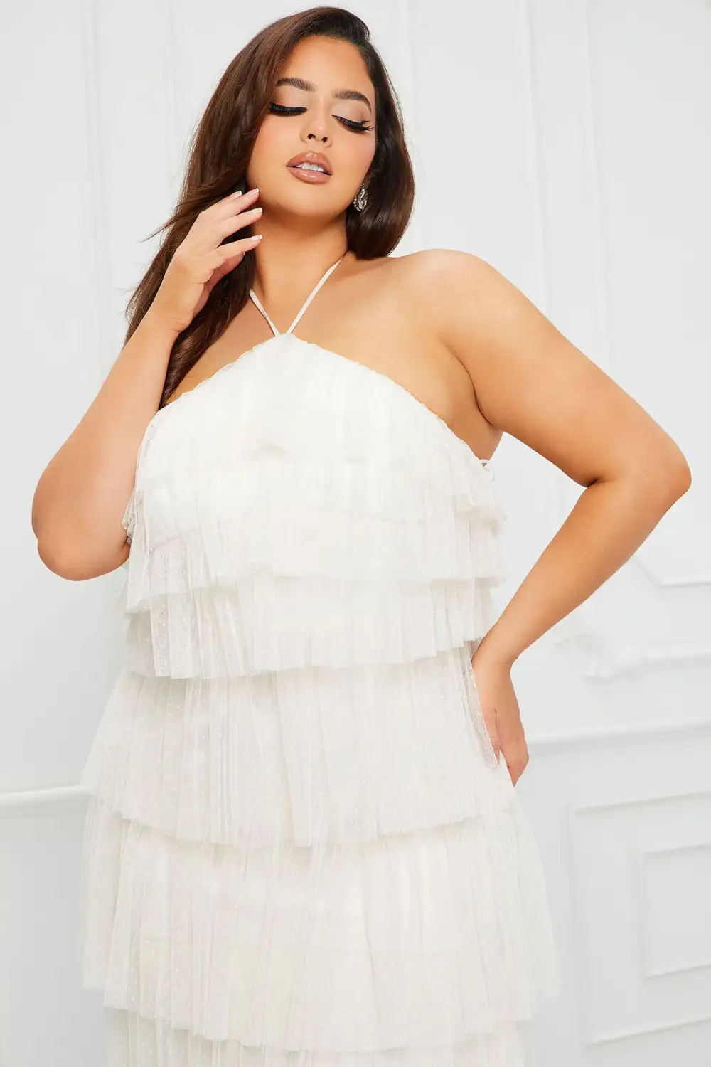 Dressing Up Tulle Maxi Dress - White