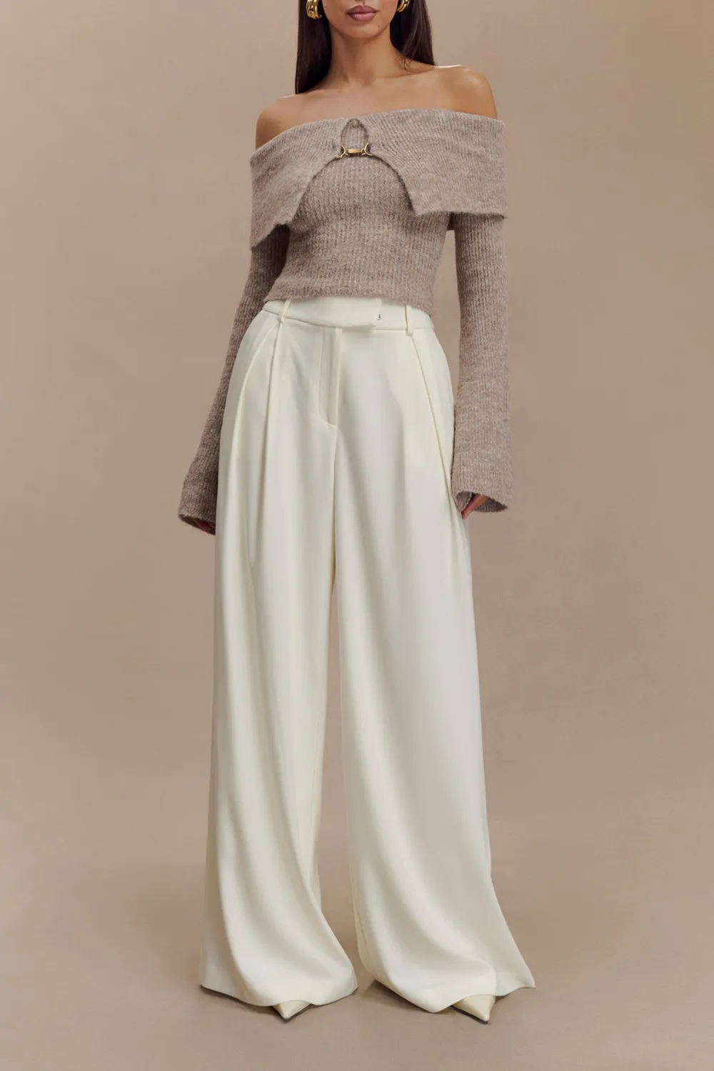 Pleated Wide Leg Pants