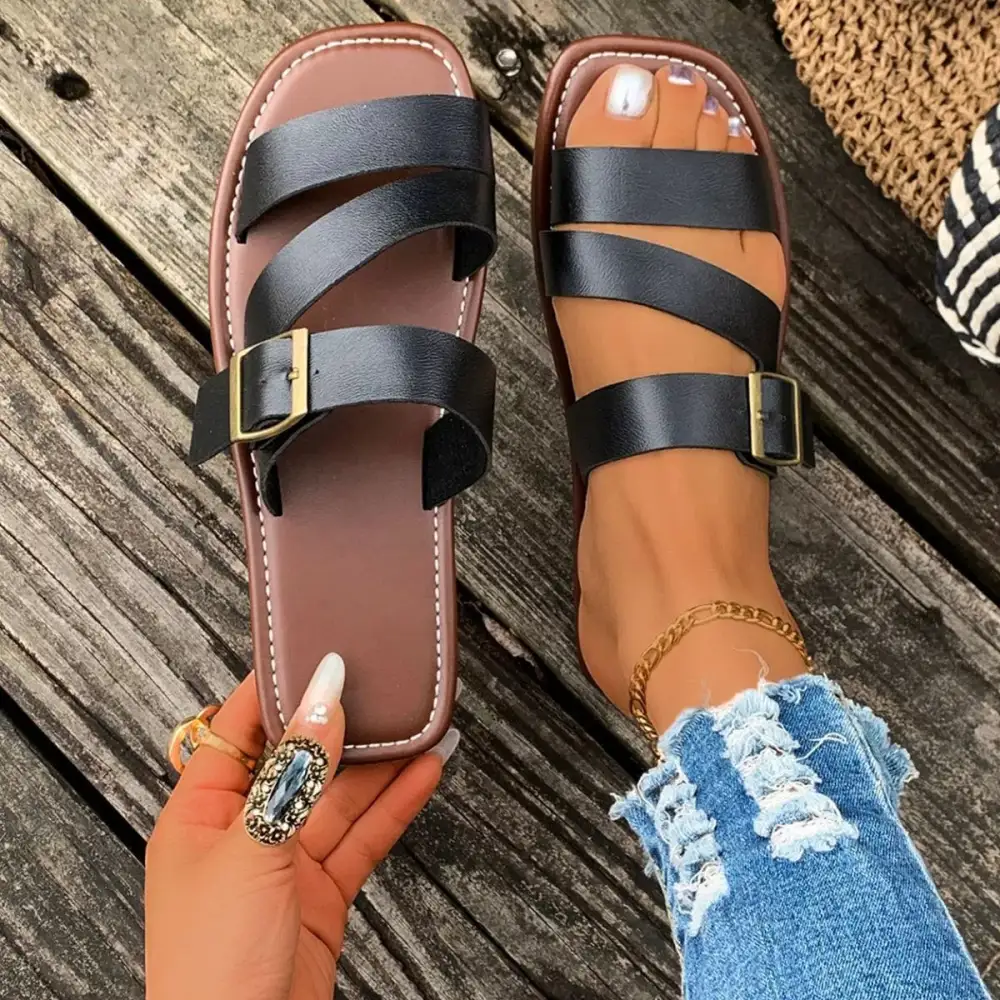 Everyday Buckle Open Sandals