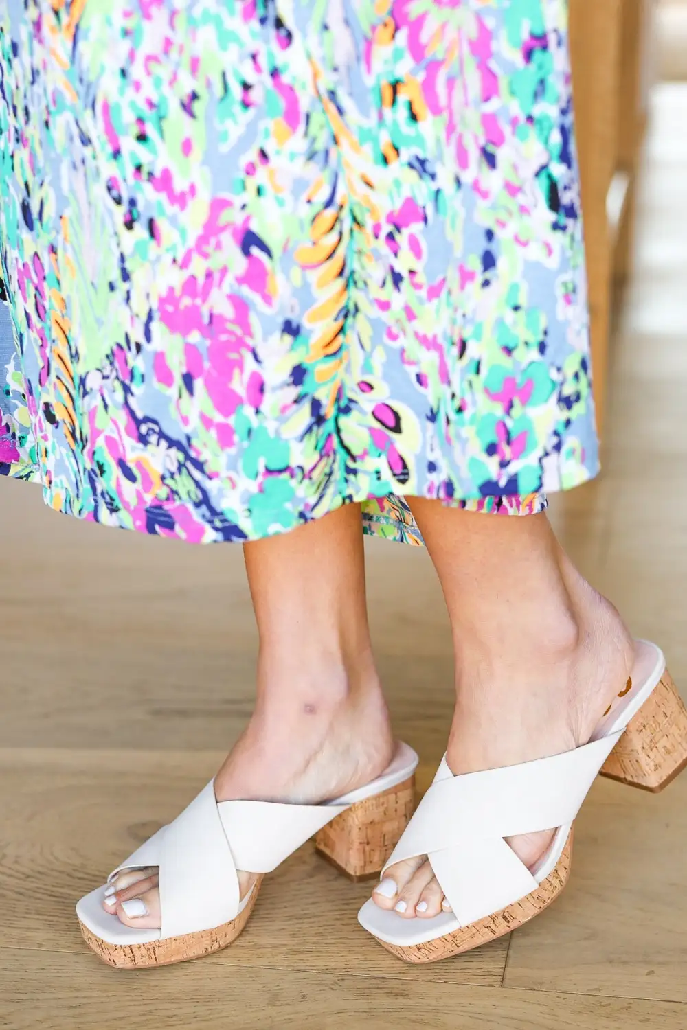Platform Bone Sandals