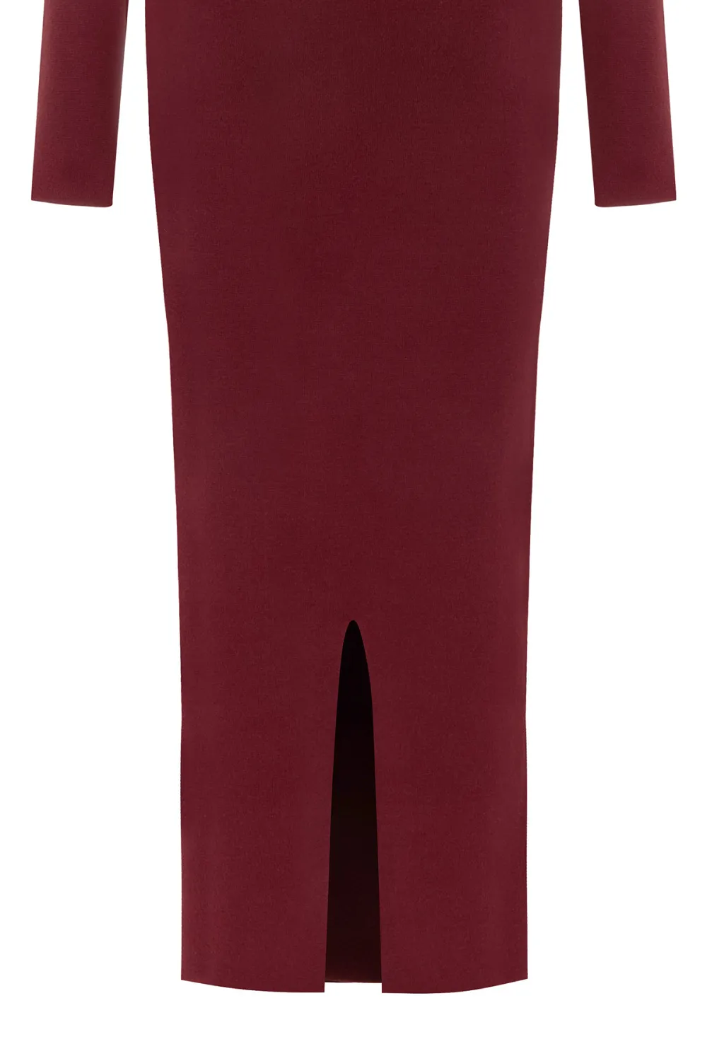 V-Neck Midi Dress-Black