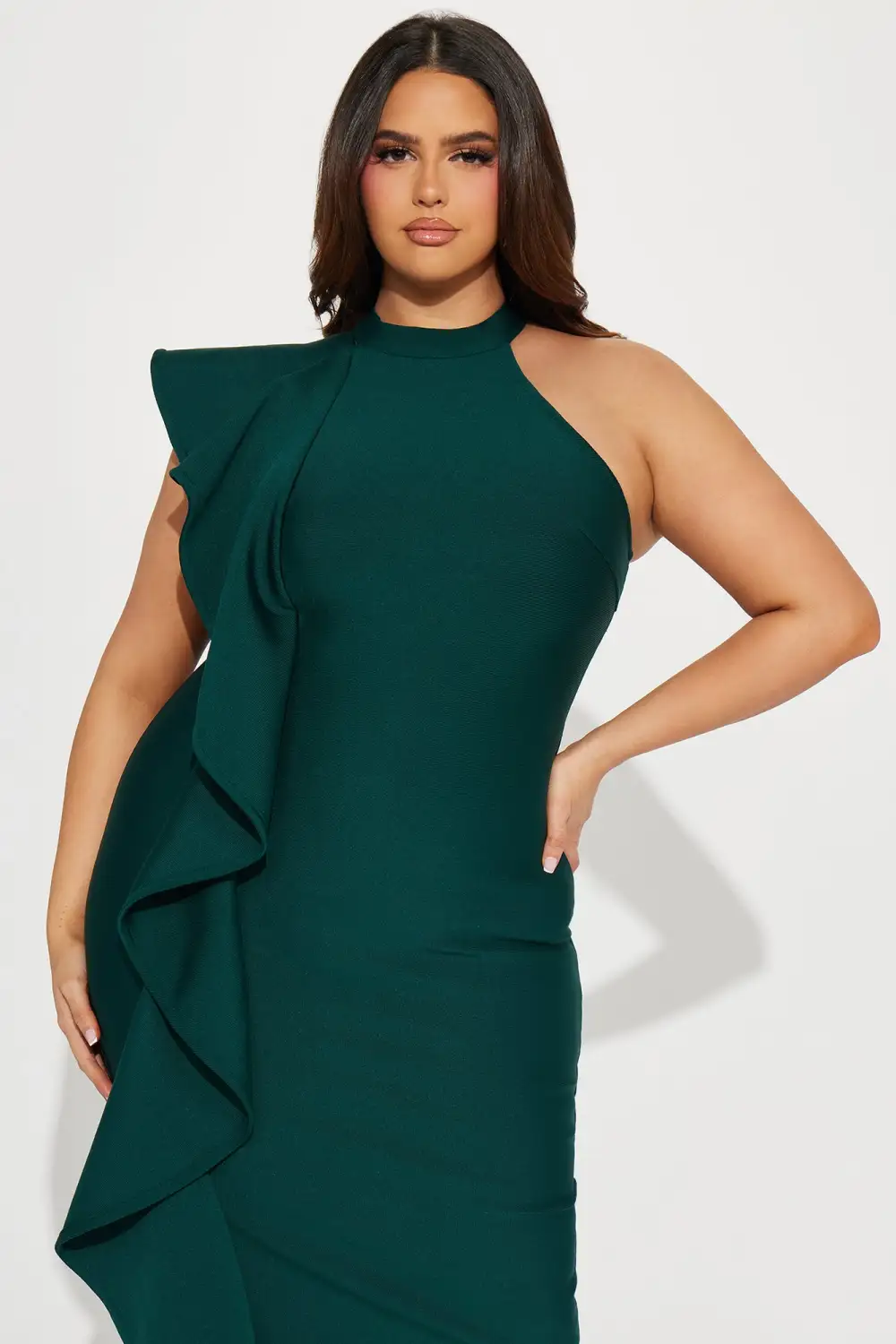 Raylin Bandage Midi Dress - Hunter
