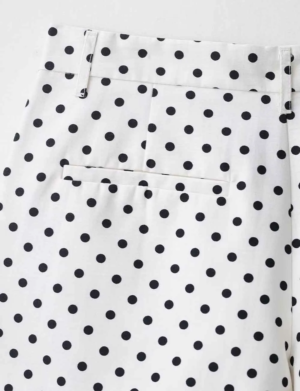 Polka Dot Color Block Wide Leg Shorts