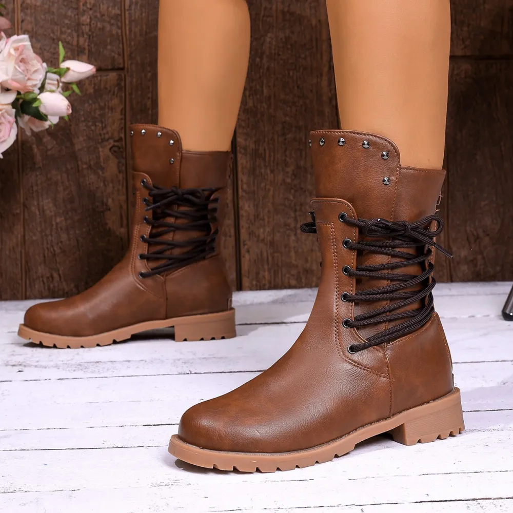 Stylish Versatile Amazon European & American Women's Boots