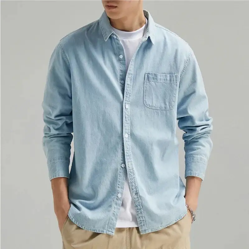 Washed Denim Western Shirt