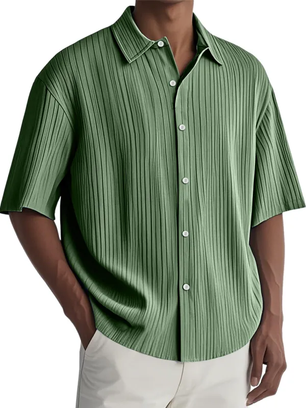 Clean Cut Short Sleeve Button Front Shirt