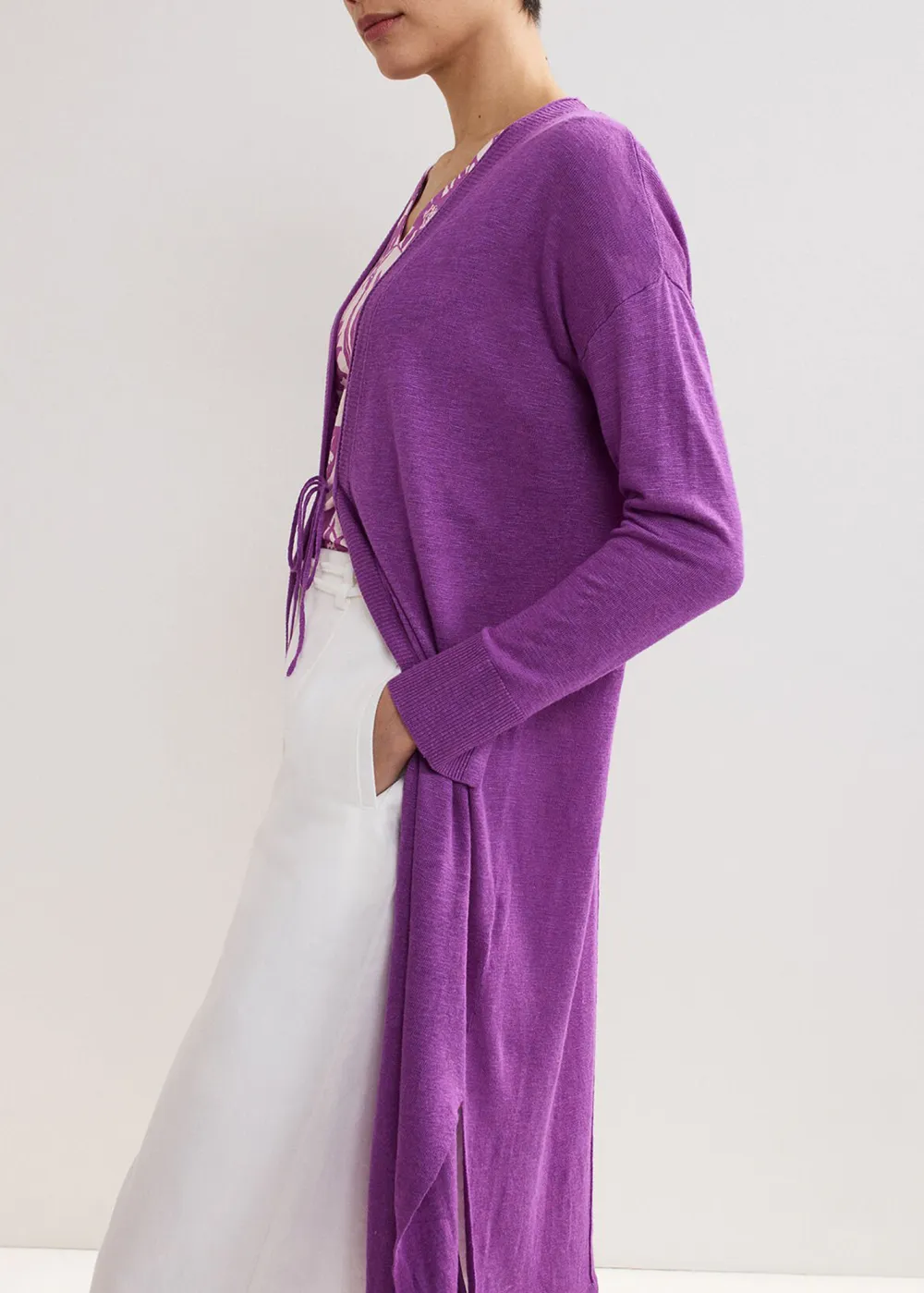 Elegant Plain Long Cardigan