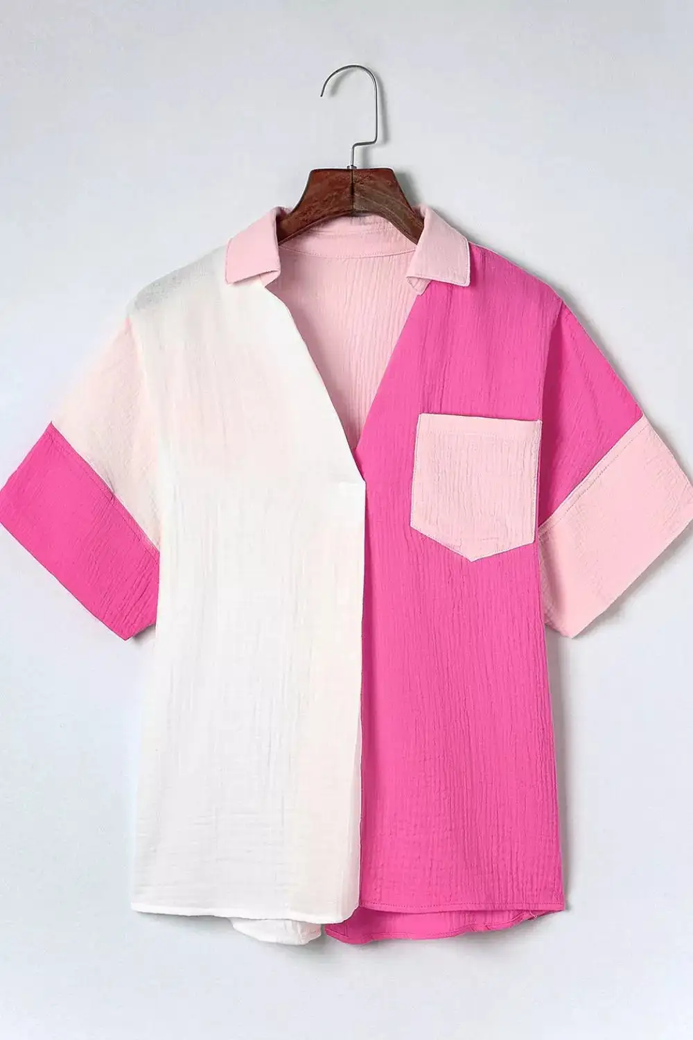 Block Casual Button Up Shirt