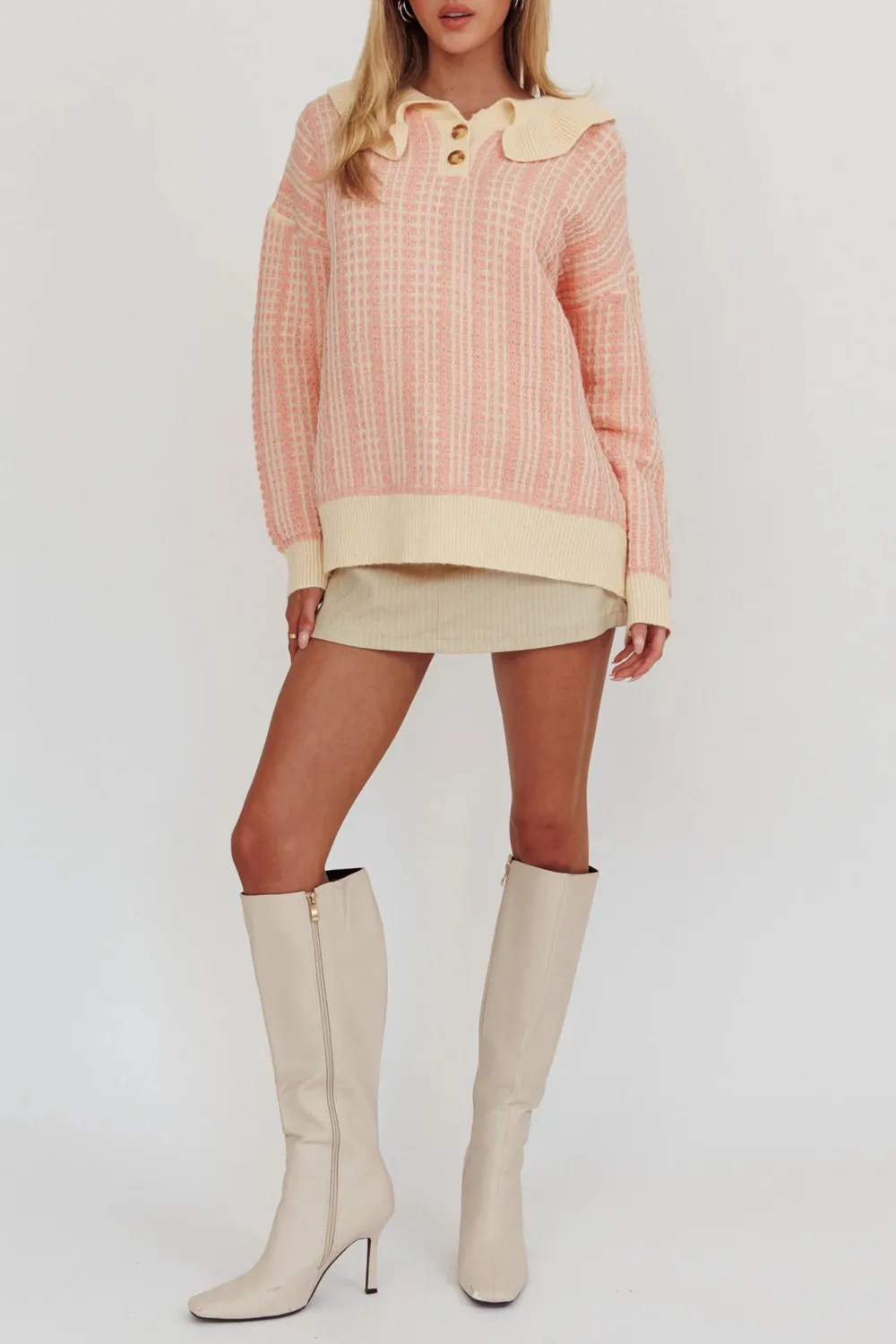 Fashionable Luxury Lapel Plaid Top