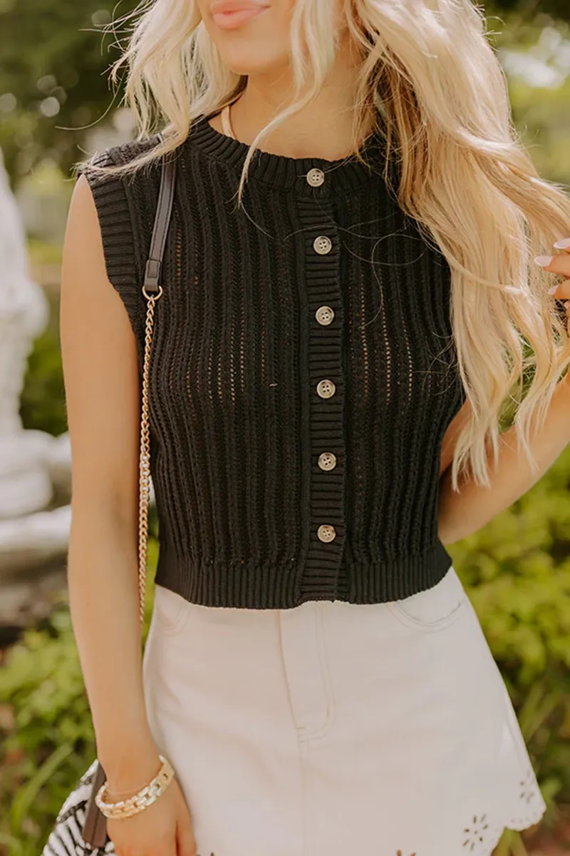 Sleeveless Cotton Women's Sweater