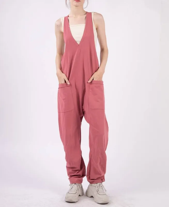 Loose Fit Knit Baggy Jumpsuit
