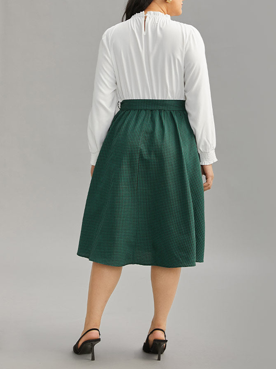 Elegant high-class waistline shirtdress